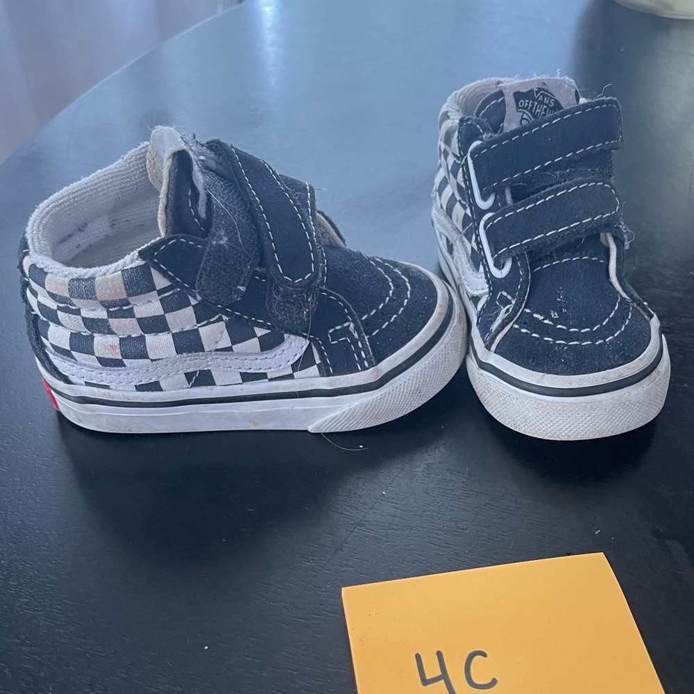 4C Vans Mid Rise Checker Navy